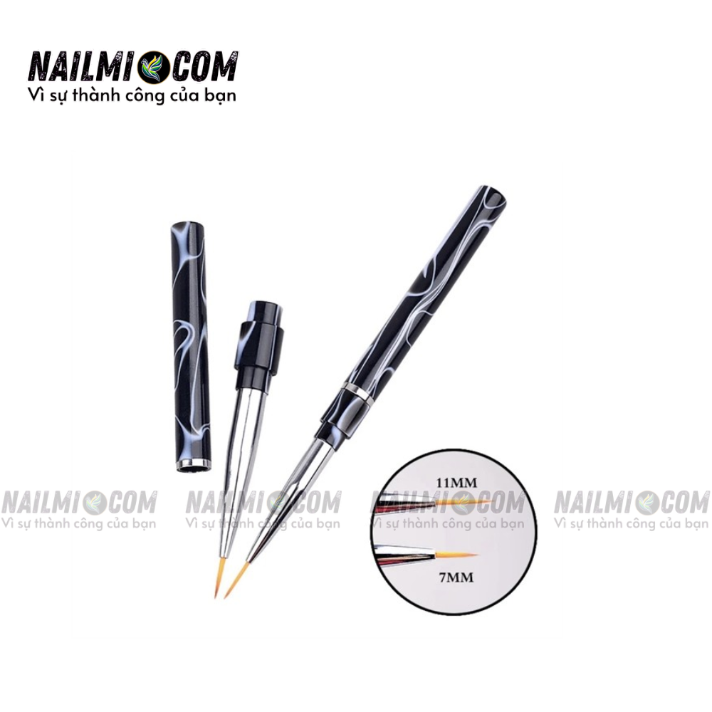 Cọ nét - cọ râu vẽ móng tay - 11mm - cán hoa văn_thumbnail_0