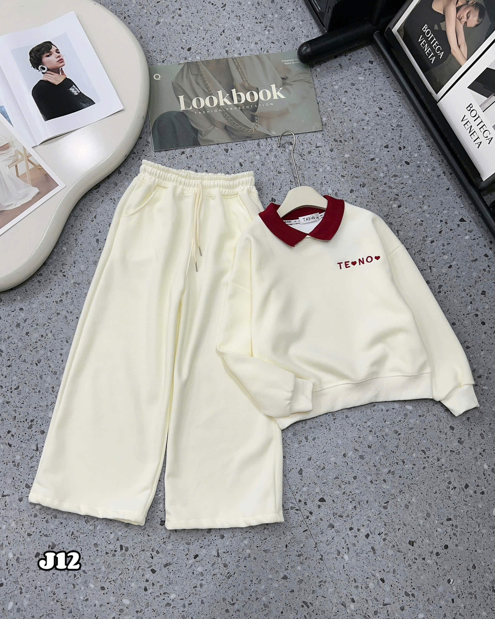 [J12]Sét nỉ cổ phối màu TENO