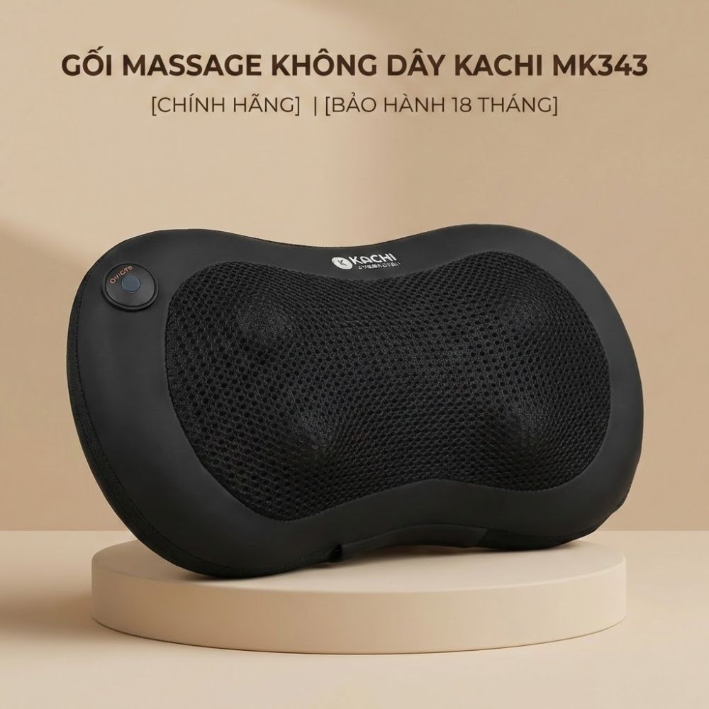 Gối massage không dây Kachi dòng cao cấp MK343