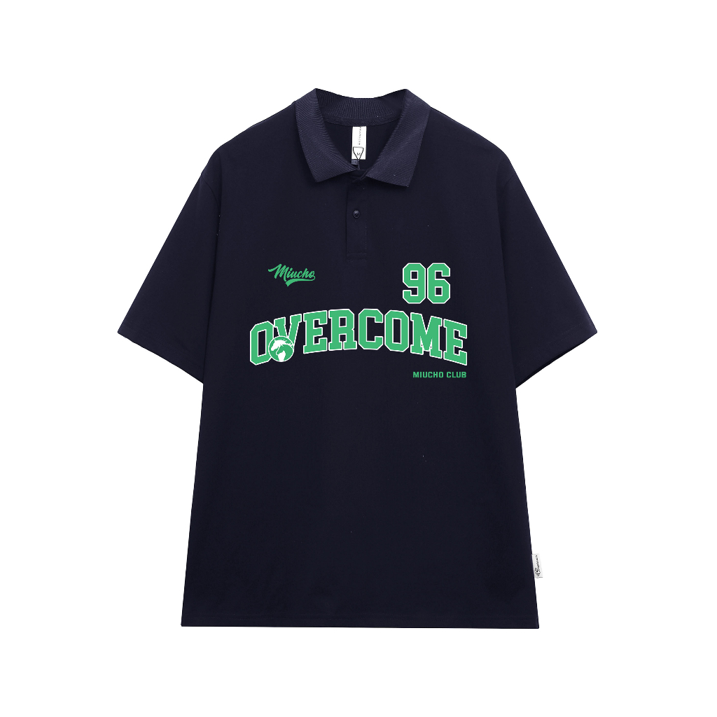 Áo polo nam form rộng đẹp PLD176 Miucho Man tay lỡ vải cotton mềm mại cho nam Typography_thumbnail_6