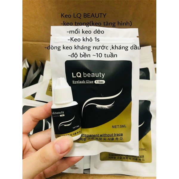 Keo nối mi - khô 2s - LQ - keo trong