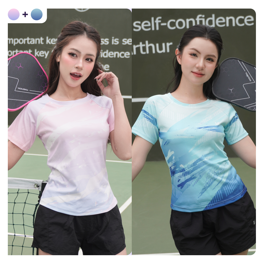 Combo áo thun Active Tee màu hồng nhạt và xanh ngọc_thumbnail_0