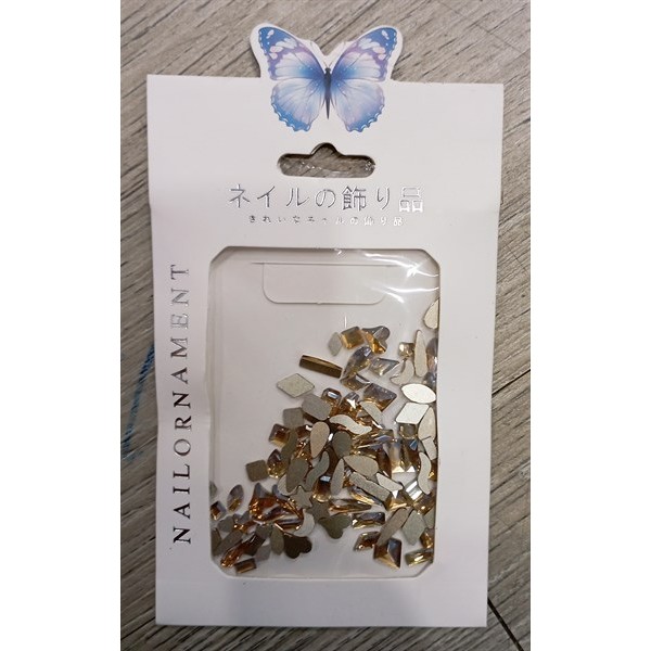 Set đá khối mix - chân bằng - màu trà - size nhỏ