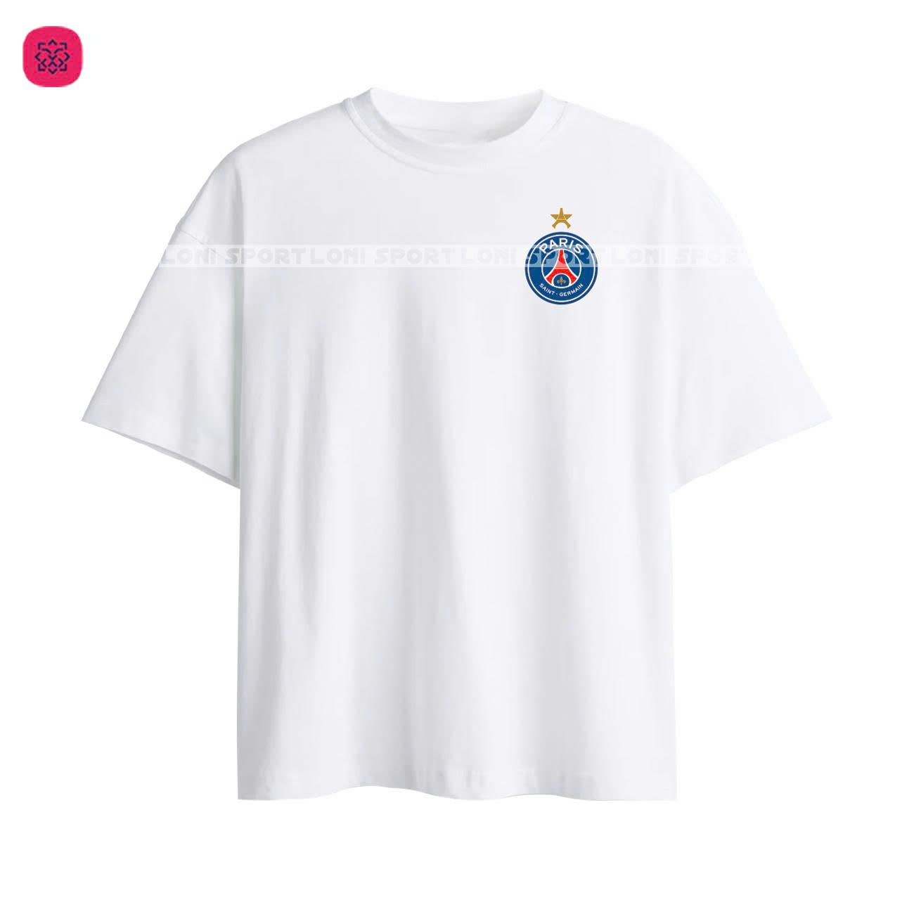 Áo thun nam nữ in logo PSG - 100% Cotton