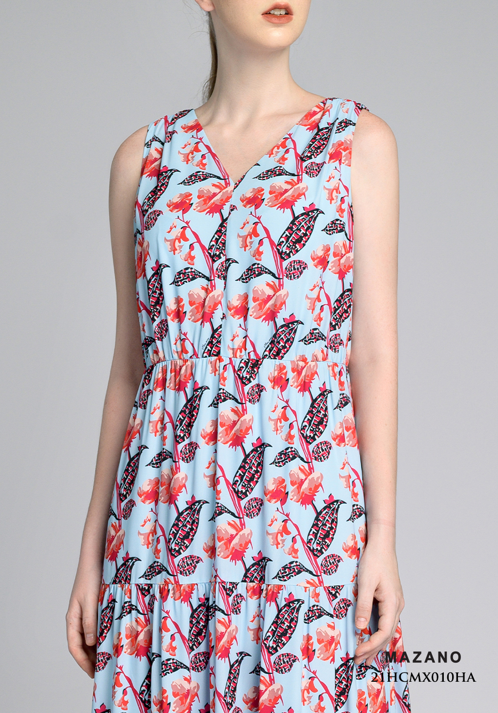 Đầm Maxi vải voan in hoa không tay_thumbnail_5