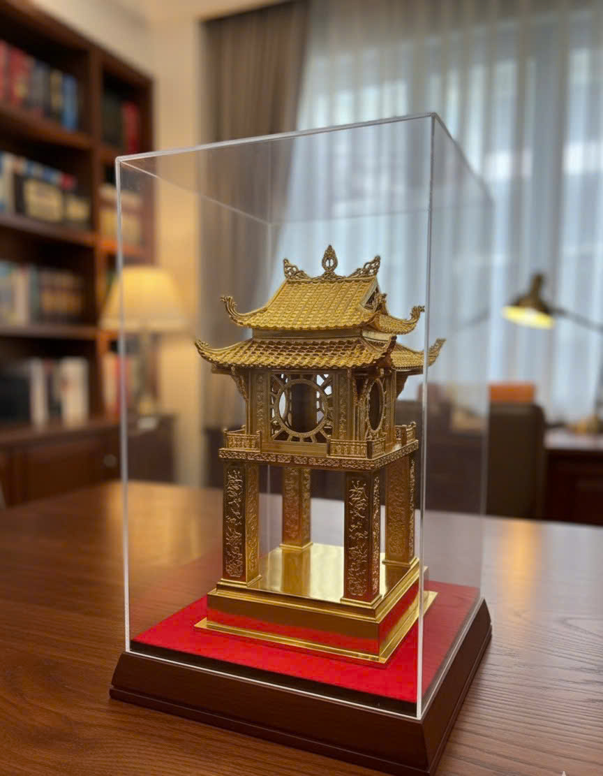 Mô hình khuê văn các bằng đồng mạ vàng 24k KT CAO 38CM _thumbnail_1