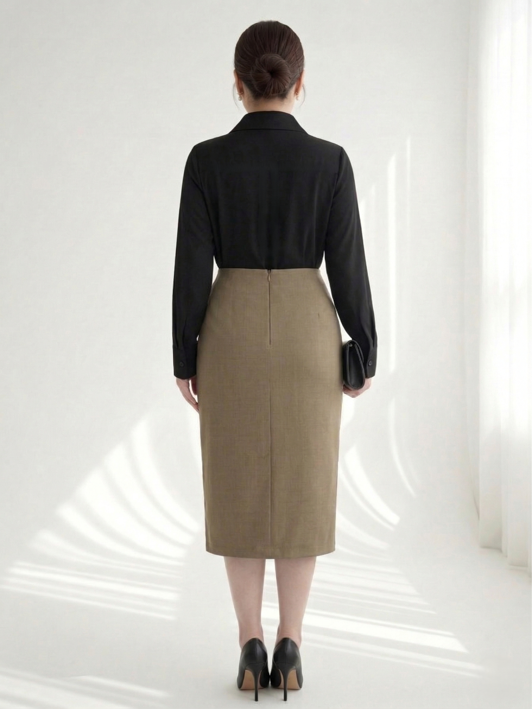 BIGSIZE NỮ - Áo sơ mi basic dấu nẹp dành cho nàng béo từ 55-90kg V-AK098_thumbnail_2