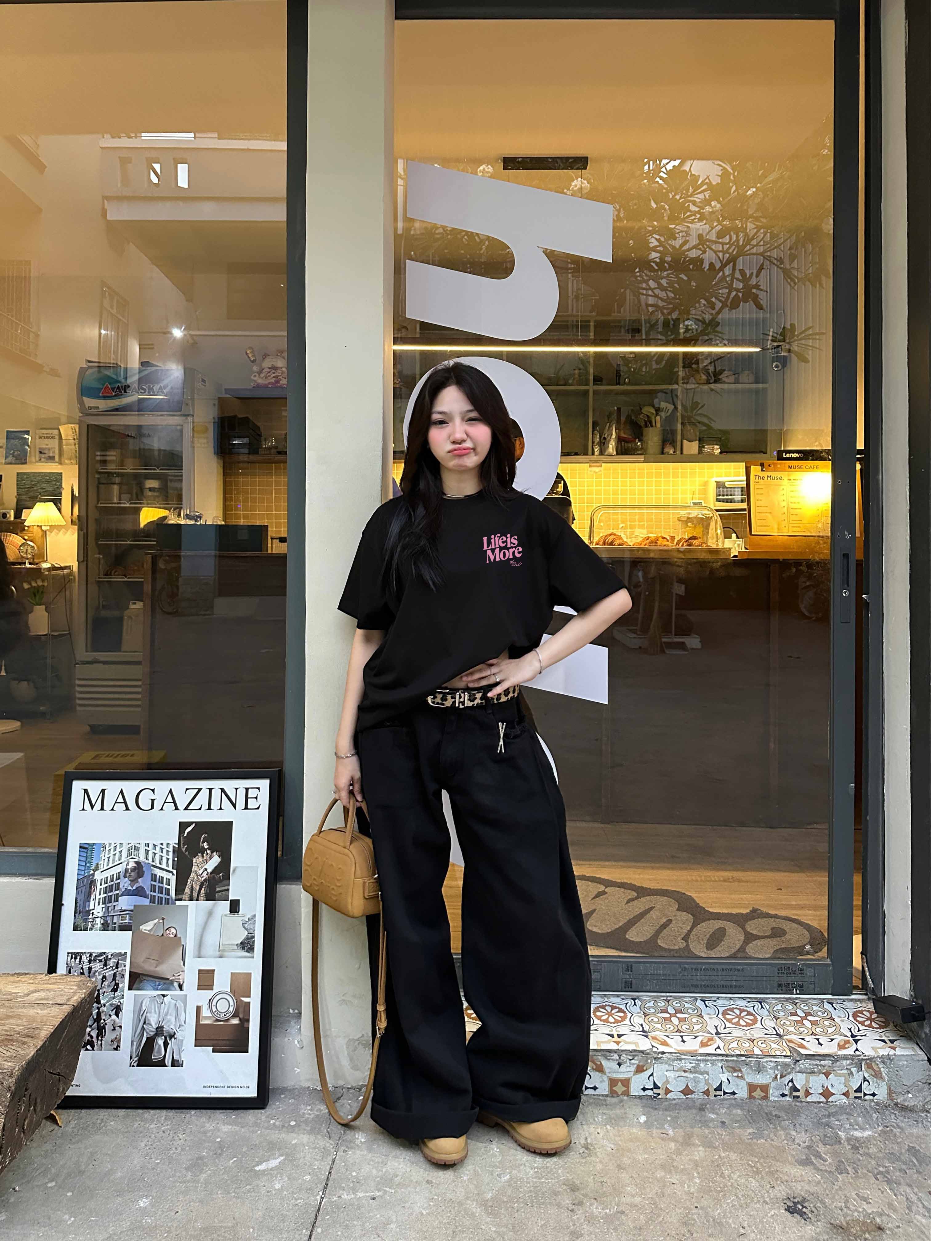 Áo thun boxy basic AXD2375 Miucho tay ngắn cổ tròn chất cotton dày dặn thoáng mát in typography_thumbnail_6