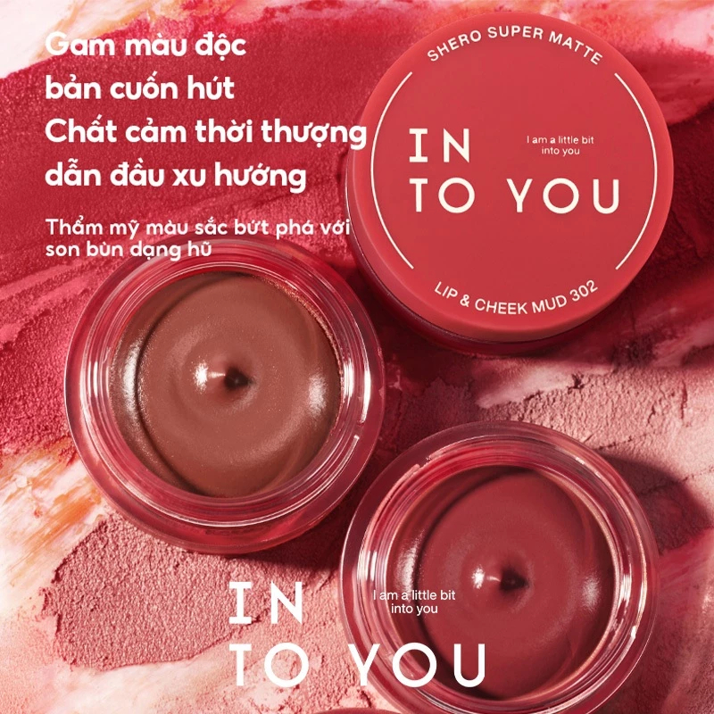 [INTO YOU] Son bùn hũ Into You Shero Super Matte Lip & Cheek Mud 5g
