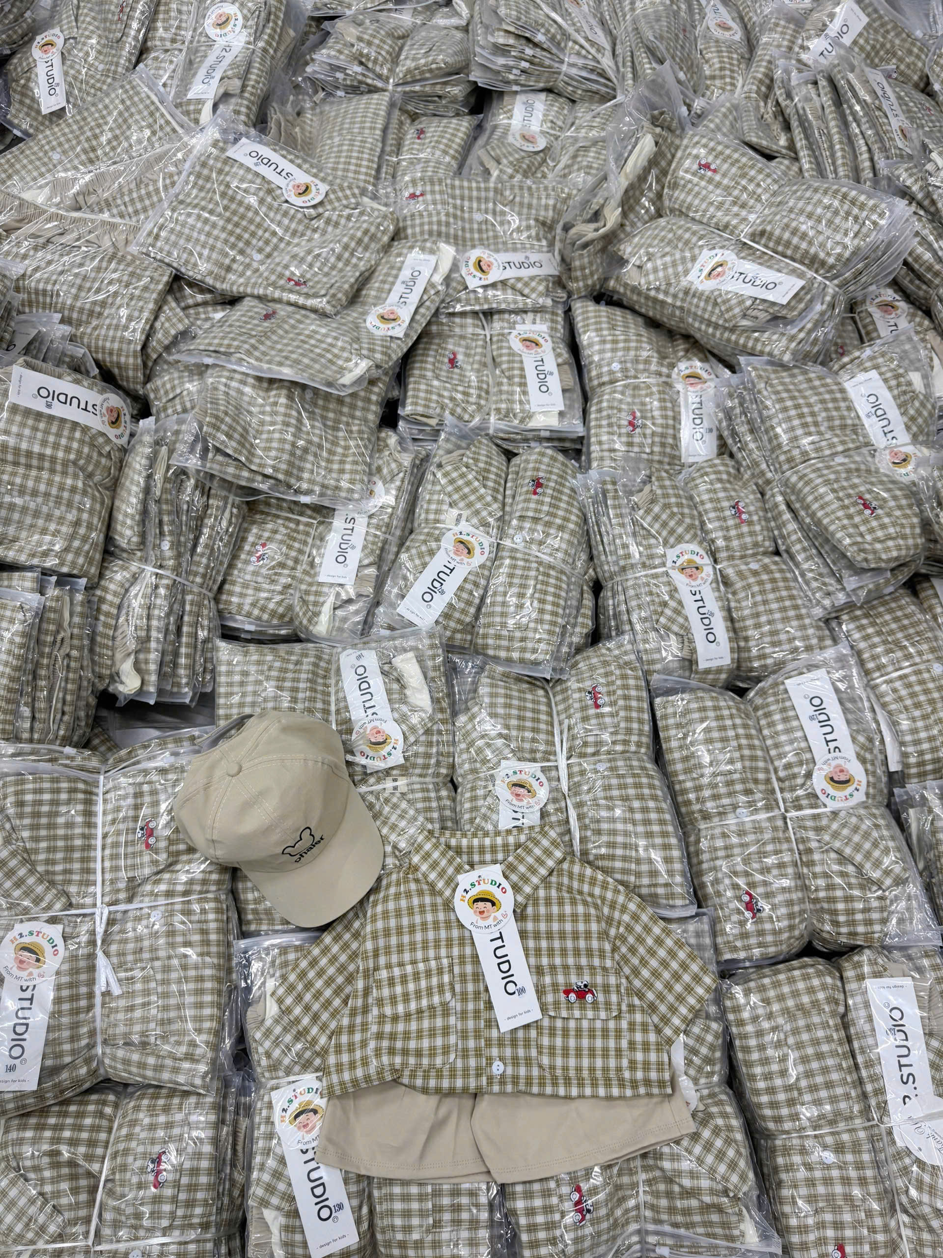 Set áo caro + quần kèm nón_thumbnail_4