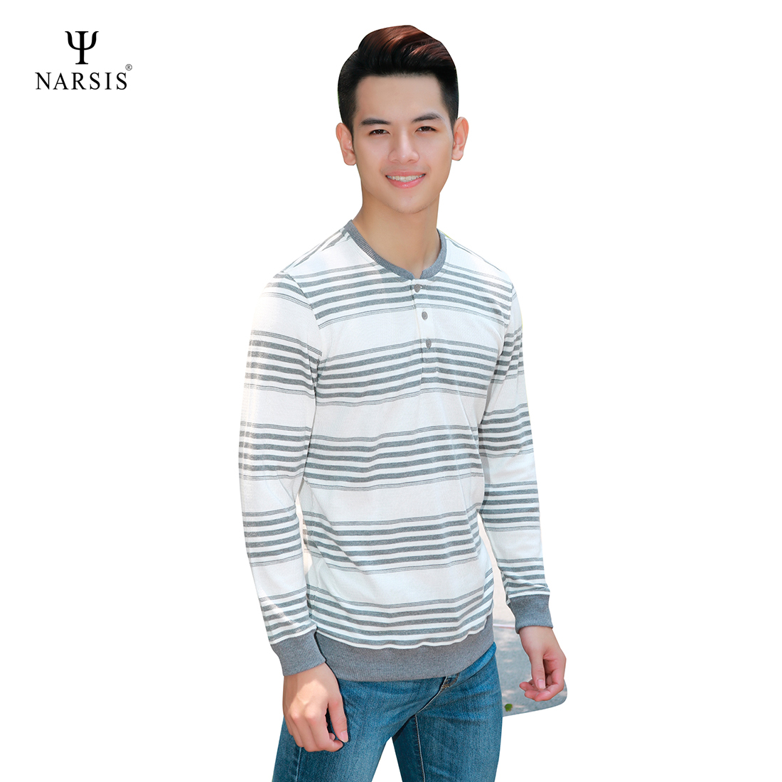 ÁO NAM THU ĐÔNG D7049 NARSIS CHẤT LIỆU THOÁNG MÁT, DỄ CHỊU, THOẢI MÁI CẢ NGÀY, DỄ VẬN ĐỘNG_thumbnail_0