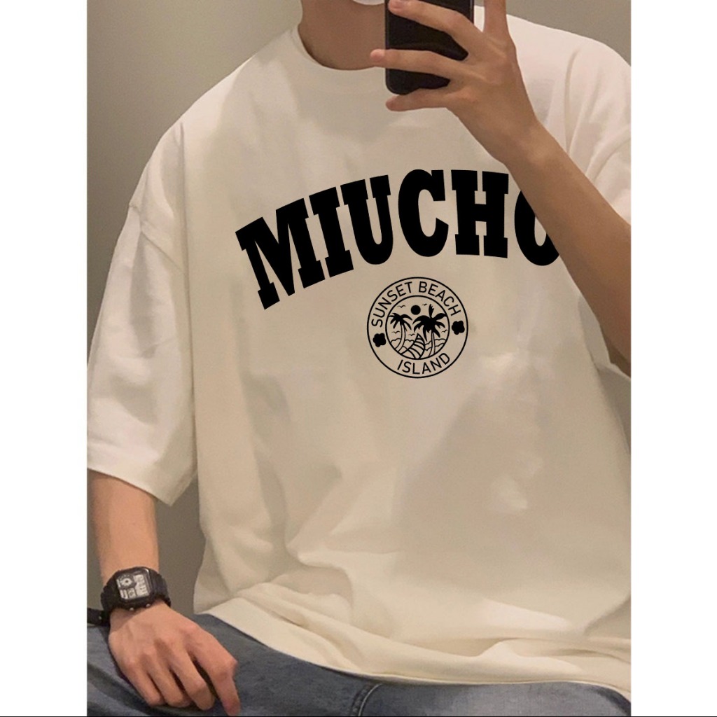 Áo thun nam form rộng ATD541 Miucho Man cotton cổ tròn in graphic_thumbnail_3