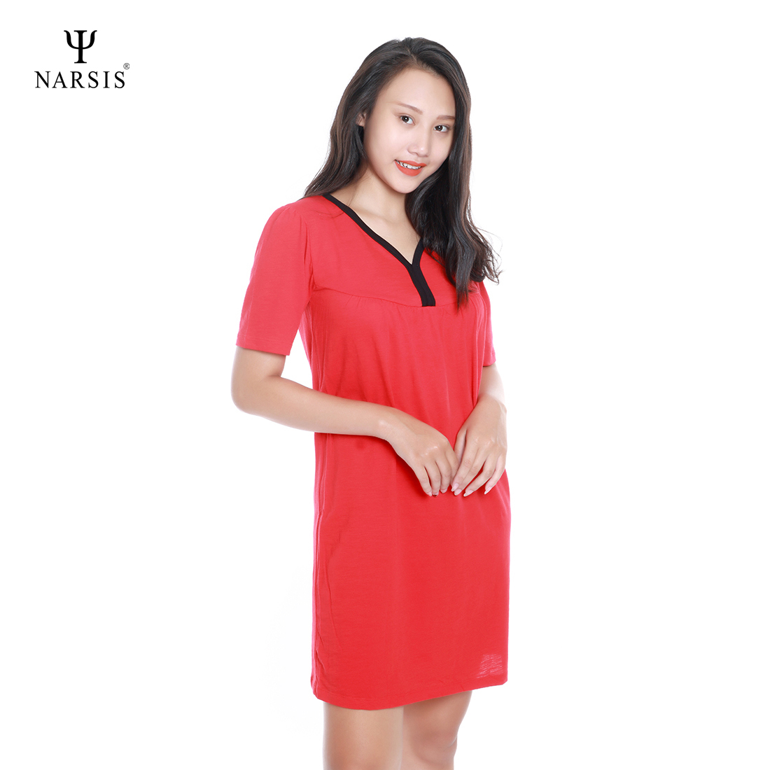 VÁY NGỦ NỮ B4002 NARSIS CHẤT LIỆU THOÁNG MÁT, DỄ CHỊU, THOẢI MÁI CẢ NGÀY, DỄ VẬN ĐỘNG