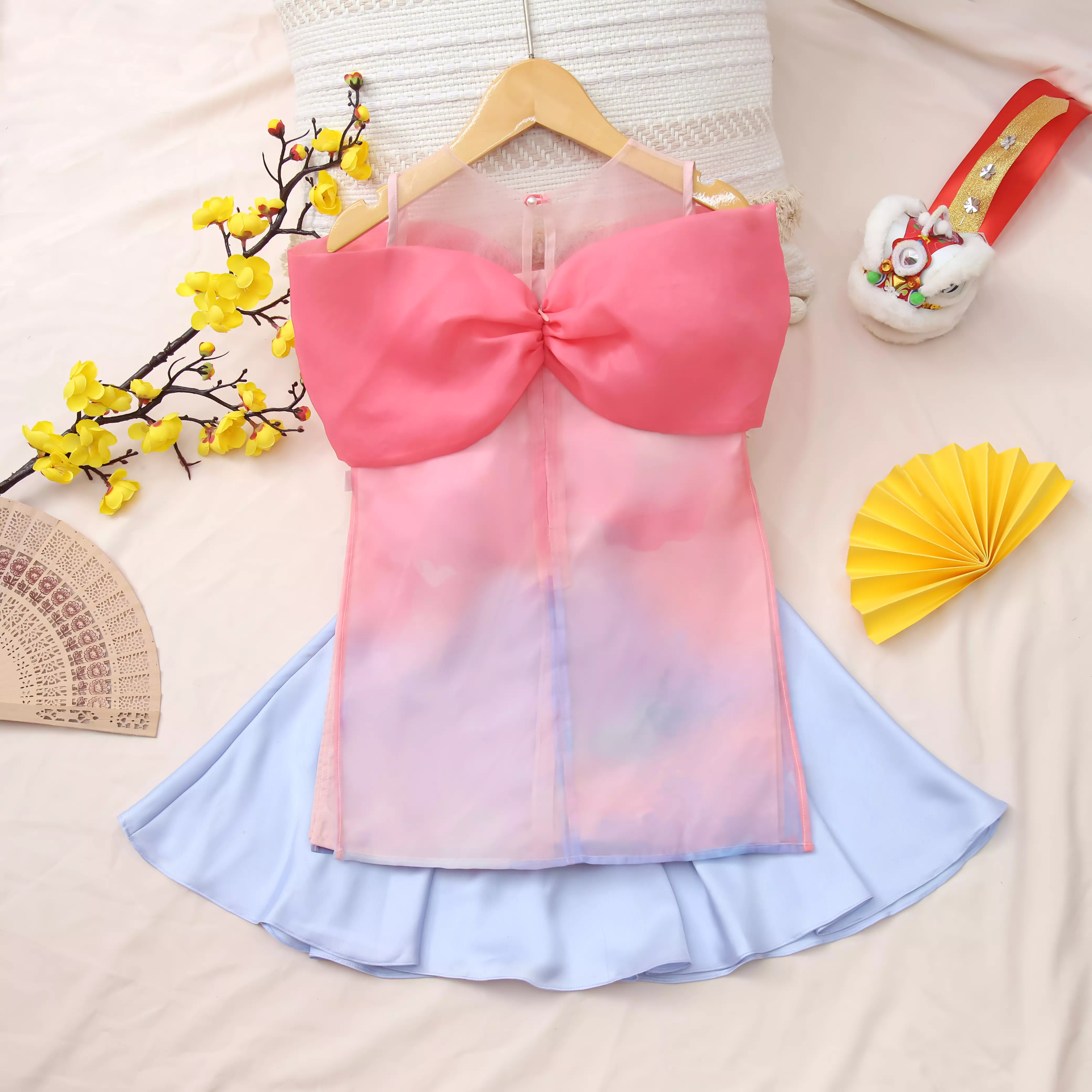 Áo dài phối nơ trước ngực_thumbnail_7