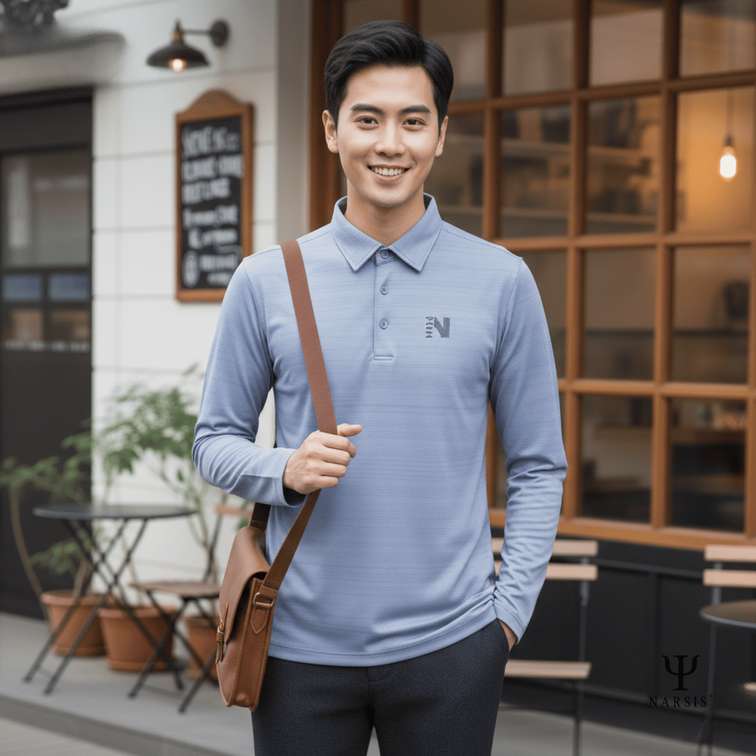 ÁO POLO CÓ CỔ NAM D0030 NARSIS CHẤT LIỆU THOÁNG MÁT, DỄ CHỊU, THOẢI MÁI CẢ NGÀY, DỄ VẬN ĐỘNG_thumbnail_4