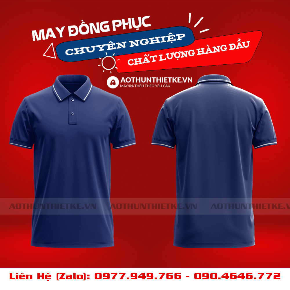 Áo Đồng Phục Polo 1 Sọc Navy_thumbnail_0