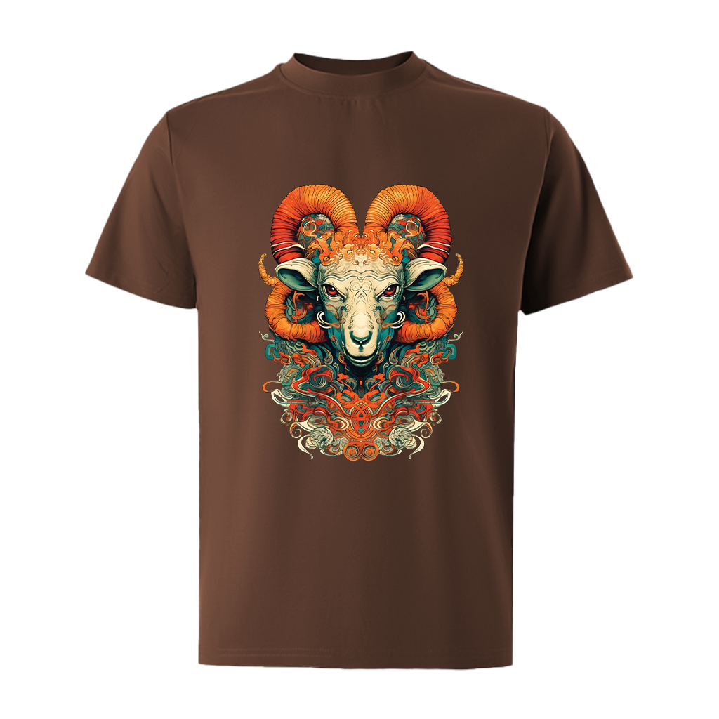 Áo thun nam form rộng 12 con giáp tuổi Mùi ATD484 Miucho Iconic cotton cổ tròn in graphic_thumbnail_15