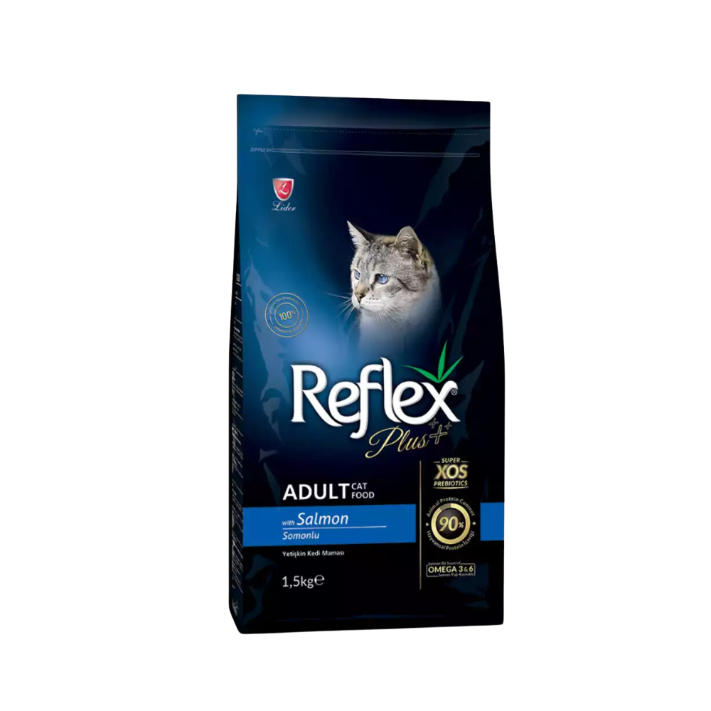 Thức ăn cho mèo Reflex Plus Adult Cat Food Salmon (vị cá hồi) 1,5kg