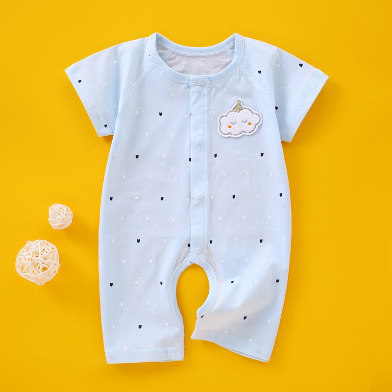 Áo liền thân BodySuit cho bé sơ sinh ngắn tay kiểu mỏng 100% Cotton_thumbnail_3
