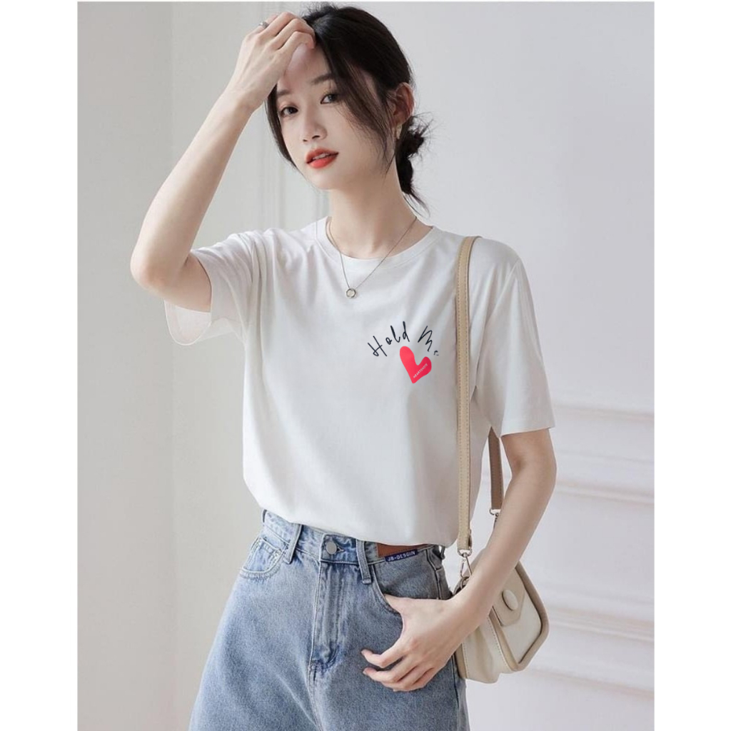 Áo phông nữ form vừa  màu trắng chất liệu thun cotton 4 chiều - GIAO MẪU NGẪU NHIÊN- LOZA XA012_thumbnail_3