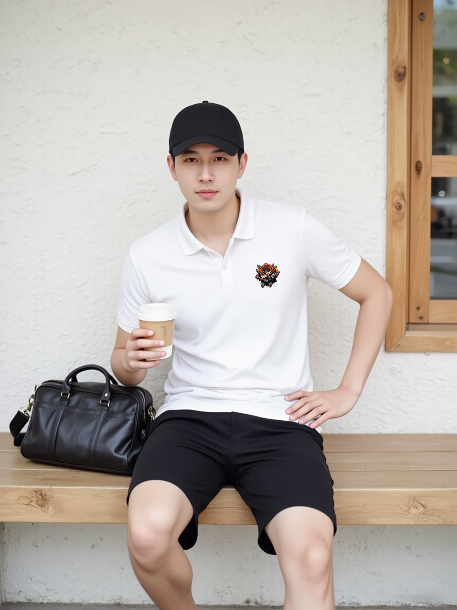 Áo polo nam đẹp form vừa 2052 Miucho Iconic cổ trụ vải cá sấu polyester thoáng mát in artwork_thumbnail_5