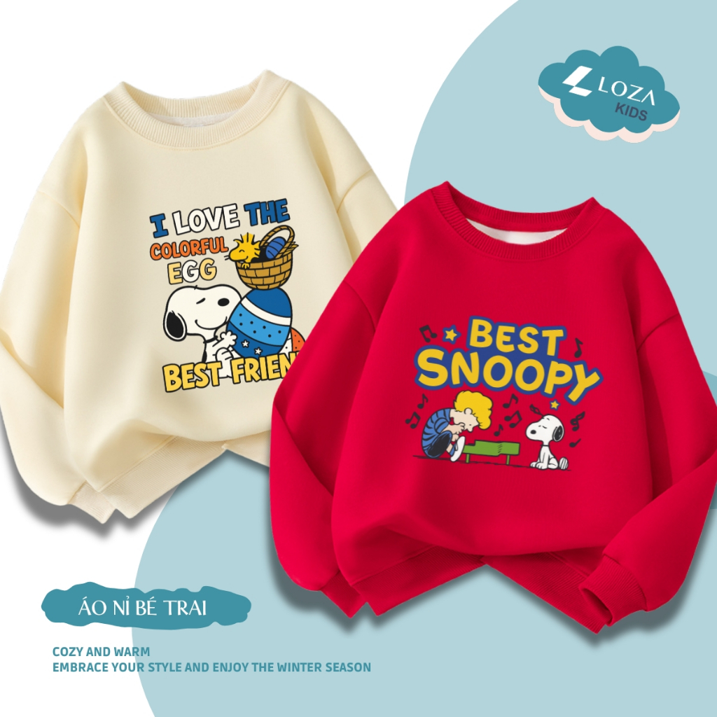 Áo sweater bé trai in hình BST Snoopy nhiều mẫu - Loza Kids IN010_thumbnail_3