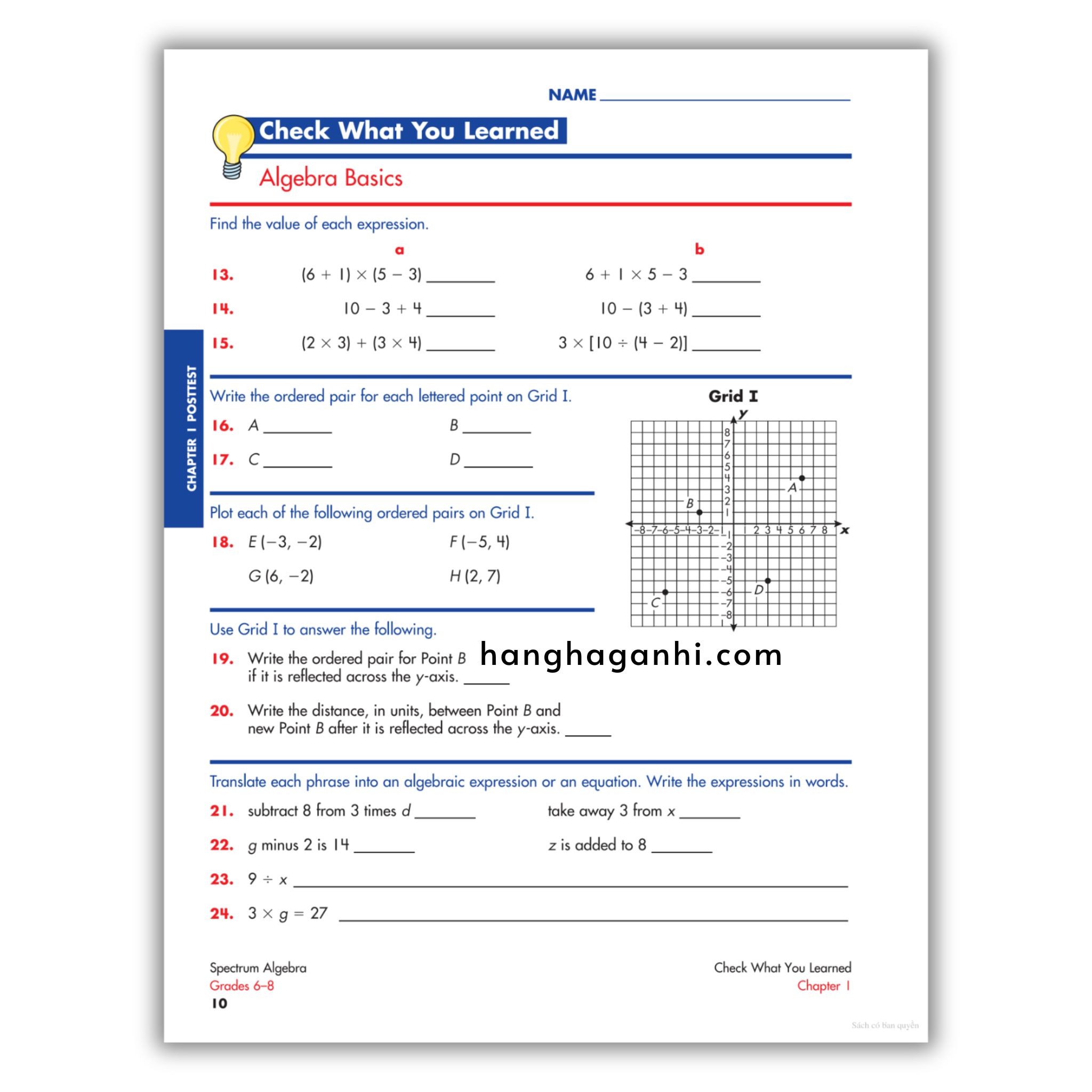 Sách Spectrum Algebra Workbook Grade 6-8_thumbnail_13