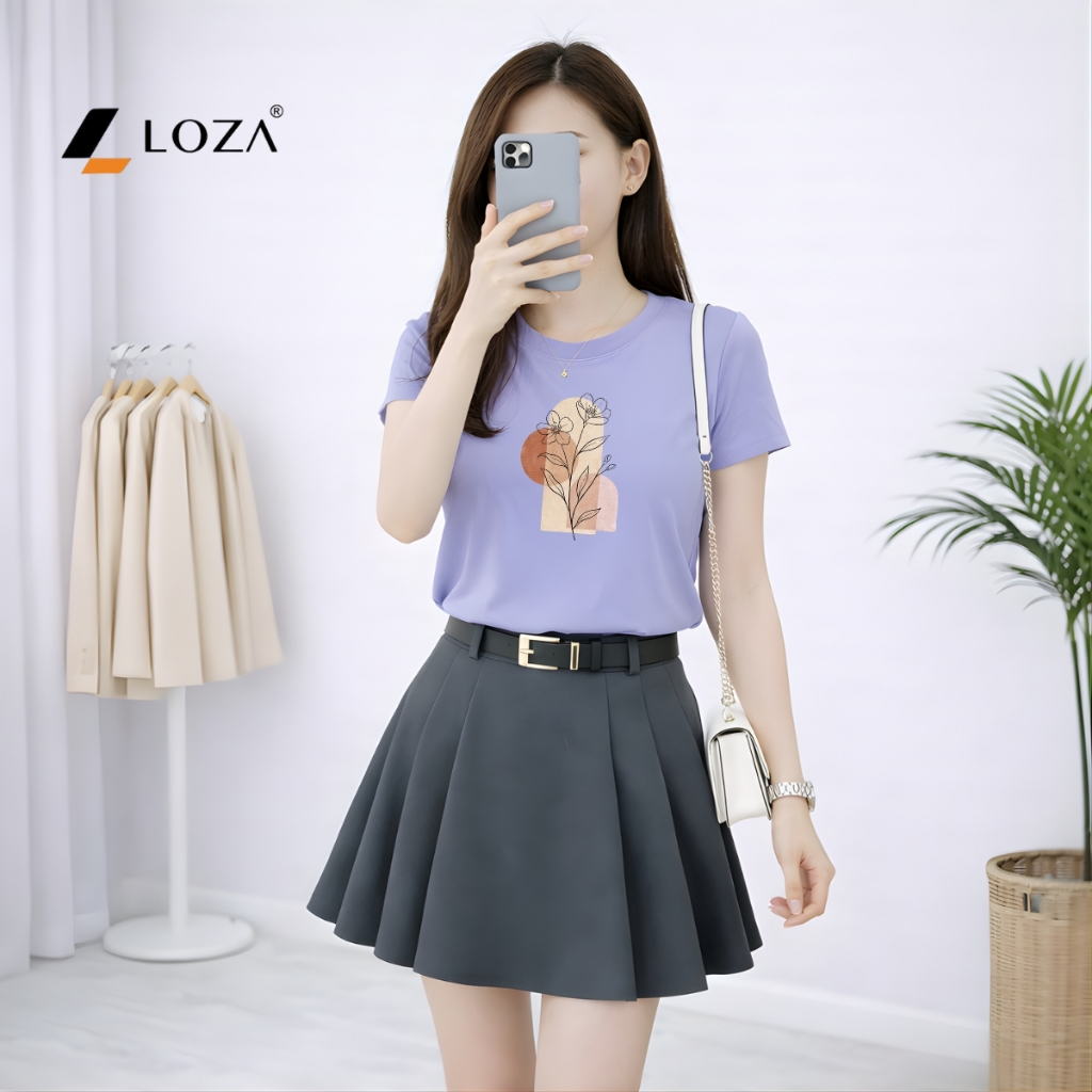[Form vừa] Áo phông nữ dáng vừa hình cành hoa - Loza VT8469_thumbnail_11