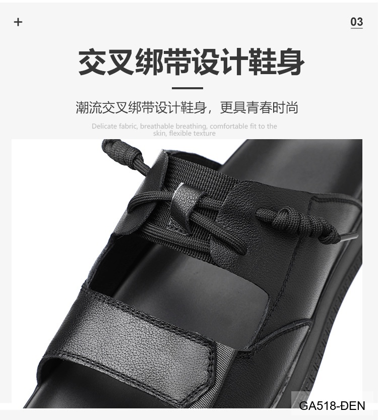 GA518 - Dép xỏ ngón nam da bò đế cao su phong cách trẻ trung màu đen_thumbnail_20