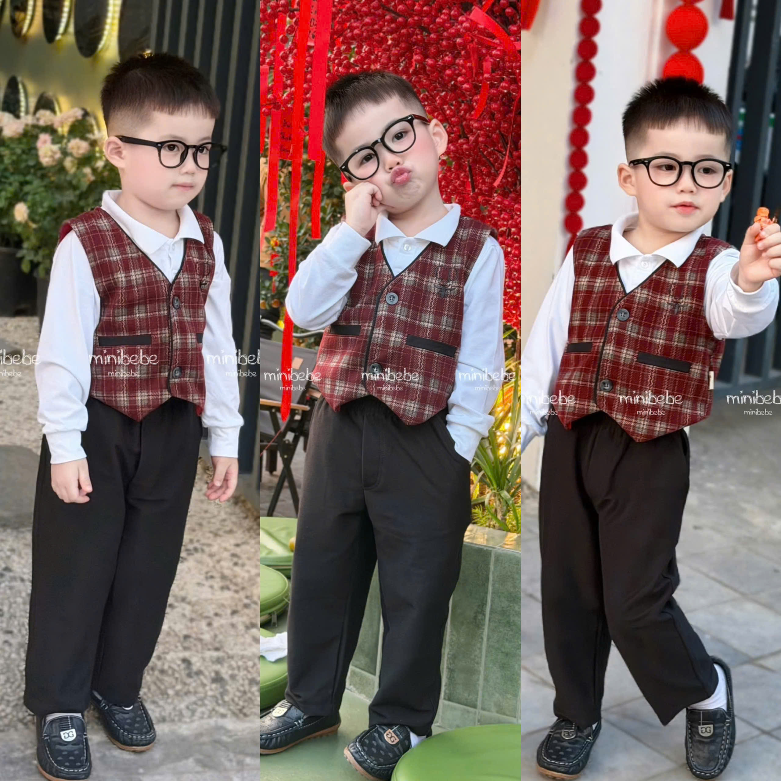 B68 SET 3CT DÀI GHI LÊ SỌC CARO- A112.11