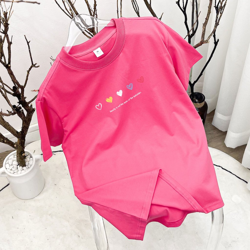 Áo thun nữ form vừa regular ARD604 Miucho Chic cotton cổ tròn in mix