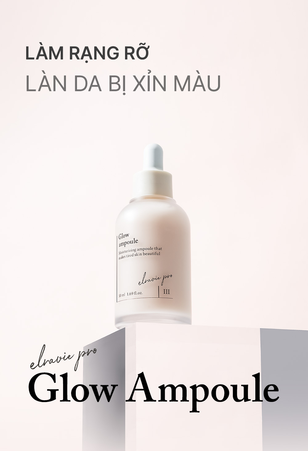 Tinh Chất Dưỡng Chống Lão Hóa, Giúp Da Sáng Mịn Đàn Hồi Cấp Ẩm Elravie Pro Glow Ampoule 50ml_thumbnail_2