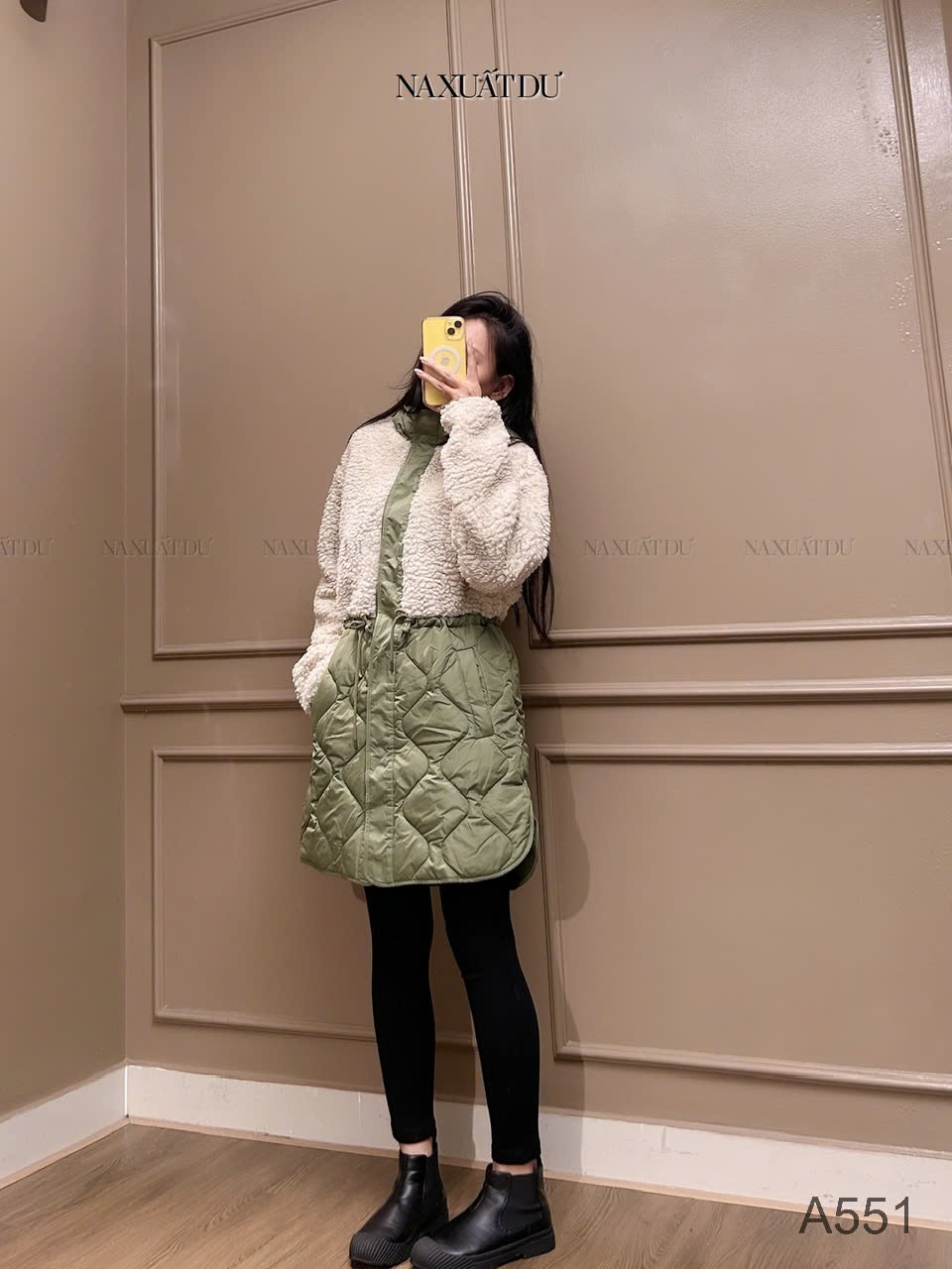 Áo khoác phao phối lông -  A551 (SALE)_thumbnail_6