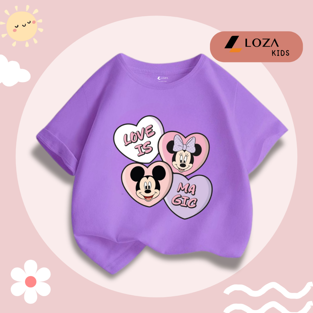 Áo thun bé gái in hình Mickey Vịt Donal - Loza Kids Mã CA005_thumbnail_15