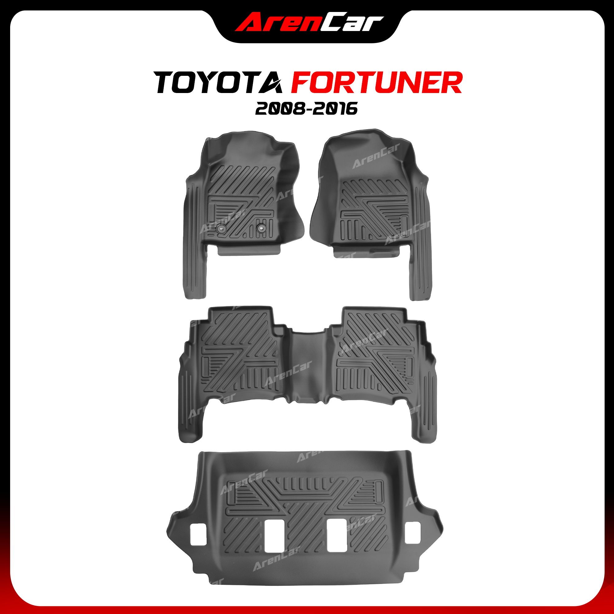 Thảm Lót Sàn Ô Tô TPE Nhựa Đúc Toyota Fortuner