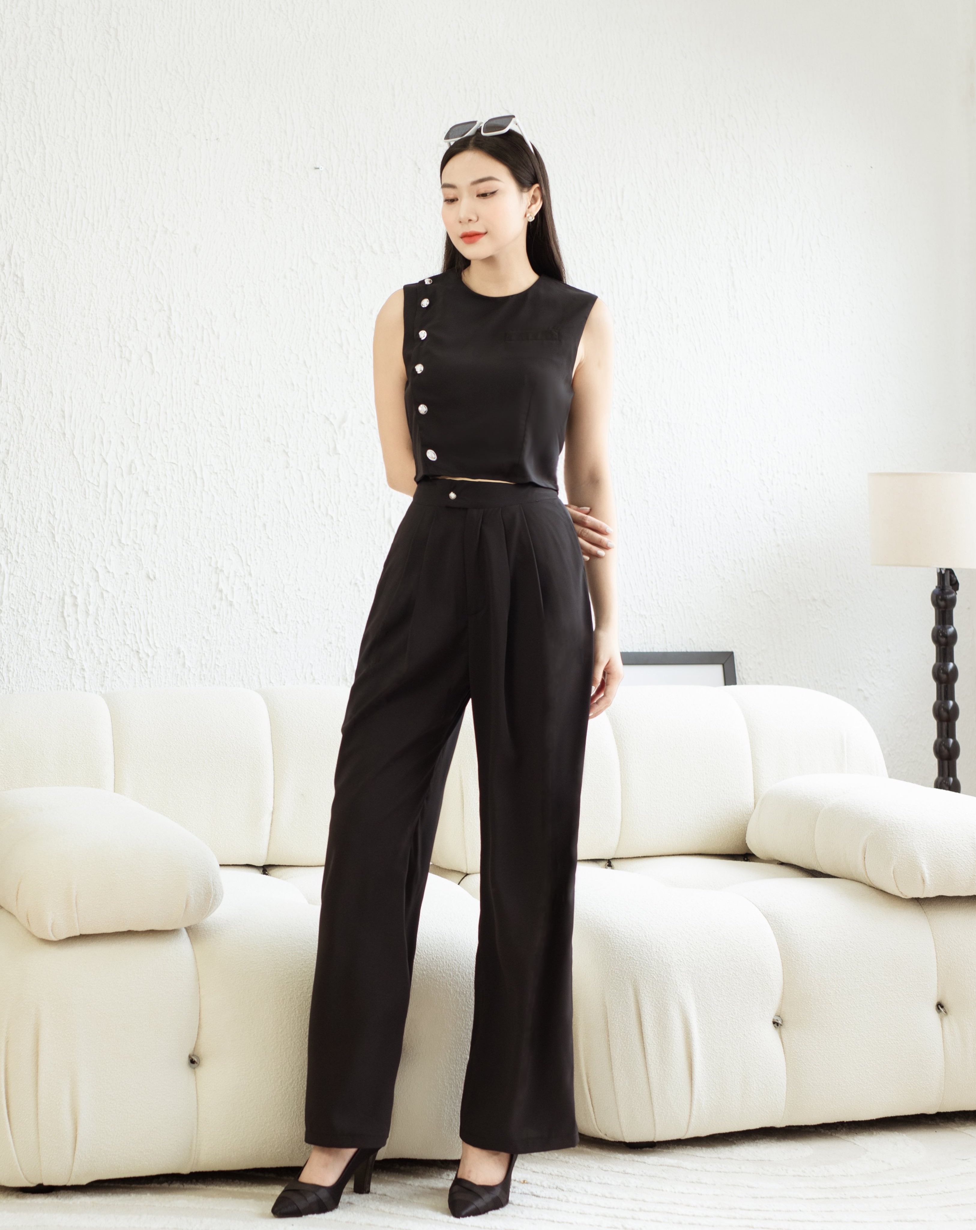 Set bộ quần dài áo lửng cá tính