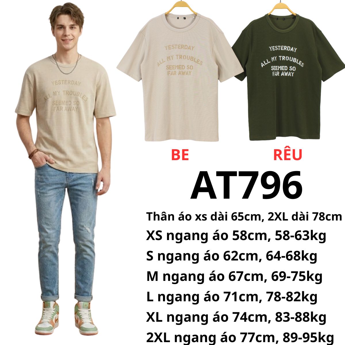 AT796 - ÁO THUN NAM GJ