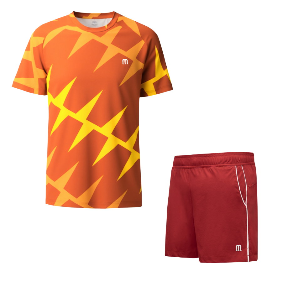BỘ THỂ THAO NAM CHƠI PICKLEBALL/TENNIS FLASH ORANGE MANESTI