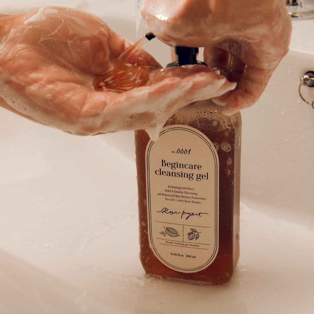 ROSE PROJECT BEGINCARE CLEANSING GEL - Gel Rửa Mặt Thuần Chay Làm Sạch Sâu Dịu Nhẹ Cho Da Mụn - Chiết Xuất Ca Cao, Rau Má, Dừa - 250ml - [RP001]_thumbnail_5