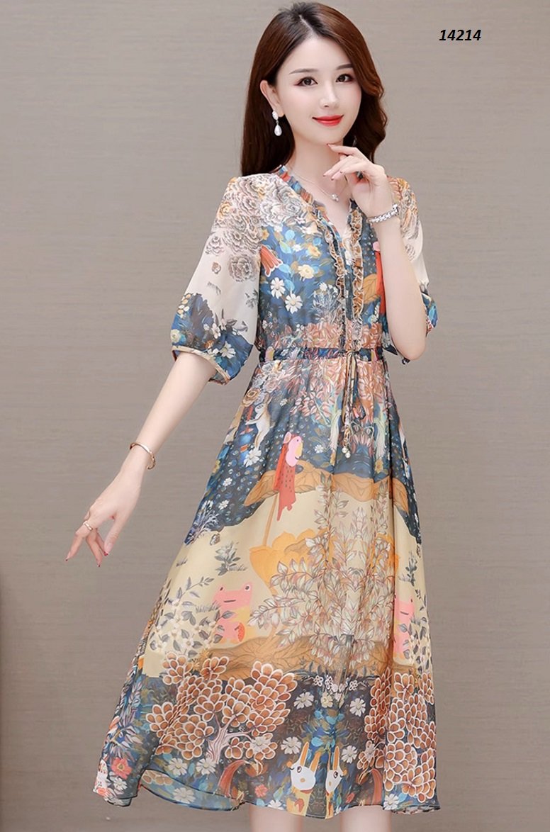 14214-Đầm voan xòe fom oversize tay lở in họa tiết (voan, lót)_thumbnail_6
