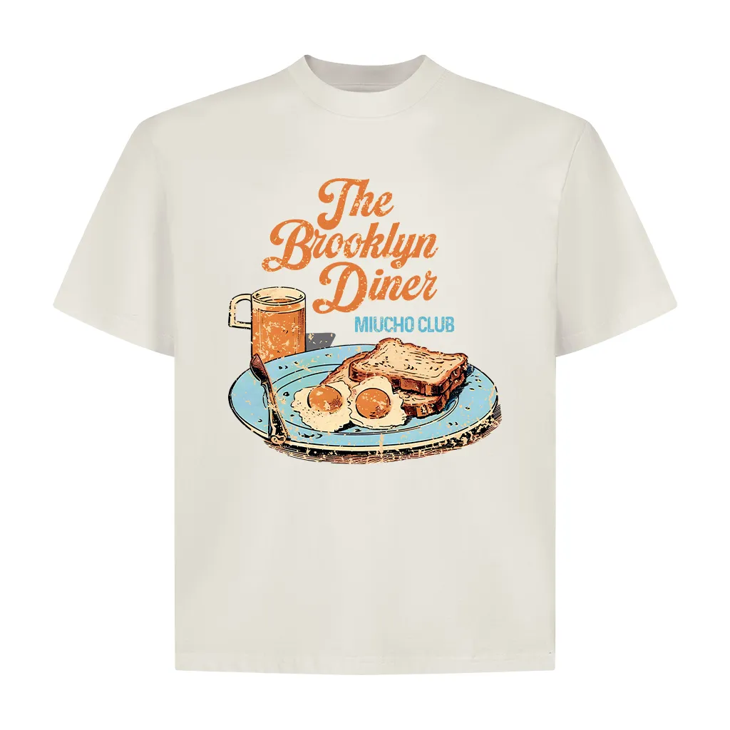 Áo thun boxy The Brooklyn Diner 2562 Miucho vải cotton thoáng mát đủ size đủ màu dễ phối đồ in mix_thumbnail_7