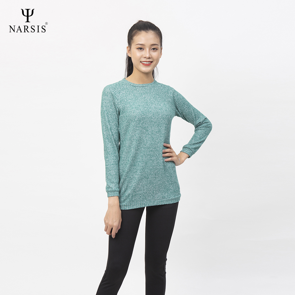 ÁO THU ĐÔNG NỮ L0039 NARSIS VẢI LEN COTTON ẤM ÁP, THOÁNG MÁT, GIỮ ẤM TỐT, MỀM MẠI_thumbnail_0