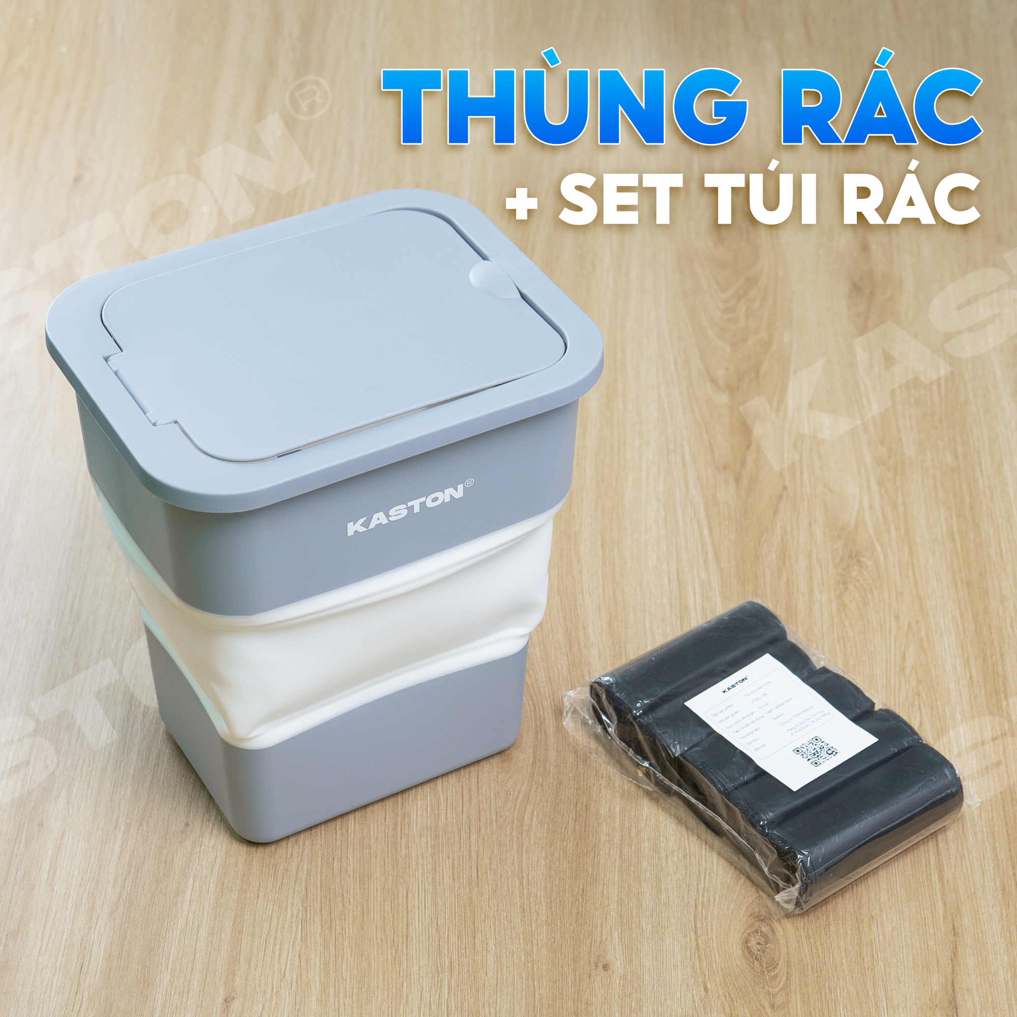 Thùng đựng rác gấp gọn Kaston - Có nắp đậy tiện lợi, chống thấm nước_thumbnail_12