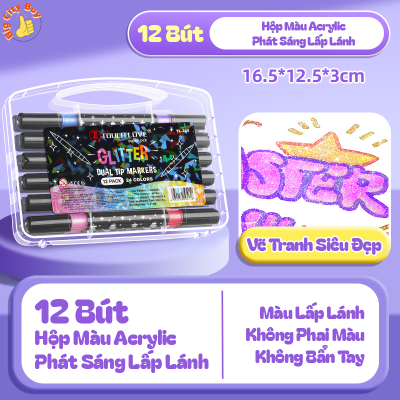 Bút Dạ Quang Sao Lấp Lánh 2 Đầu 96 Màu Cho Bé Thỏa Sức Sáng Tạo_thumbnail_4