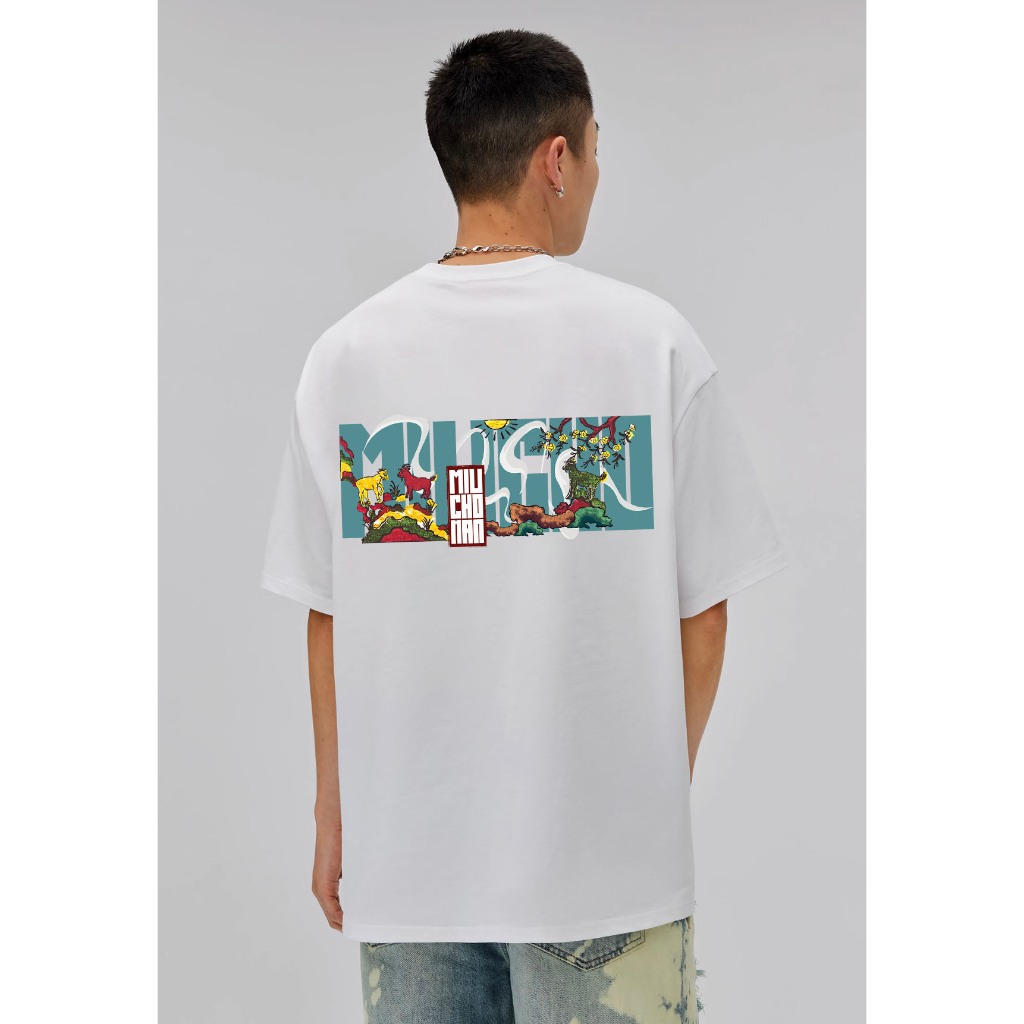 Áo thun nam form rộng 12 con giáp tuổi Mùi ( tuổi dê) ATD445 Miucho Man cotton cổ tròn ingraphic_thumbnail_5