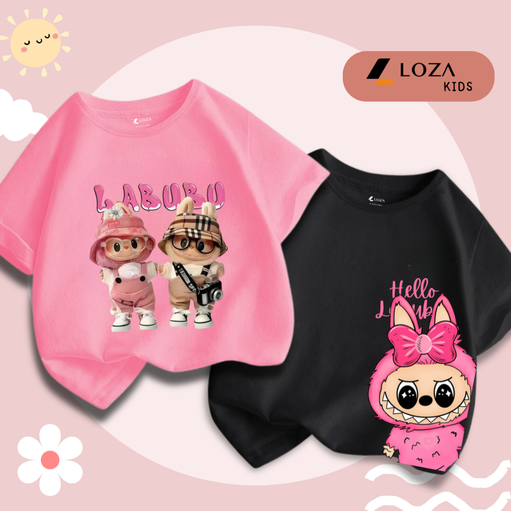 Áo thun bé gái Loza Kids in hình Labubu - Loza Kids CA004