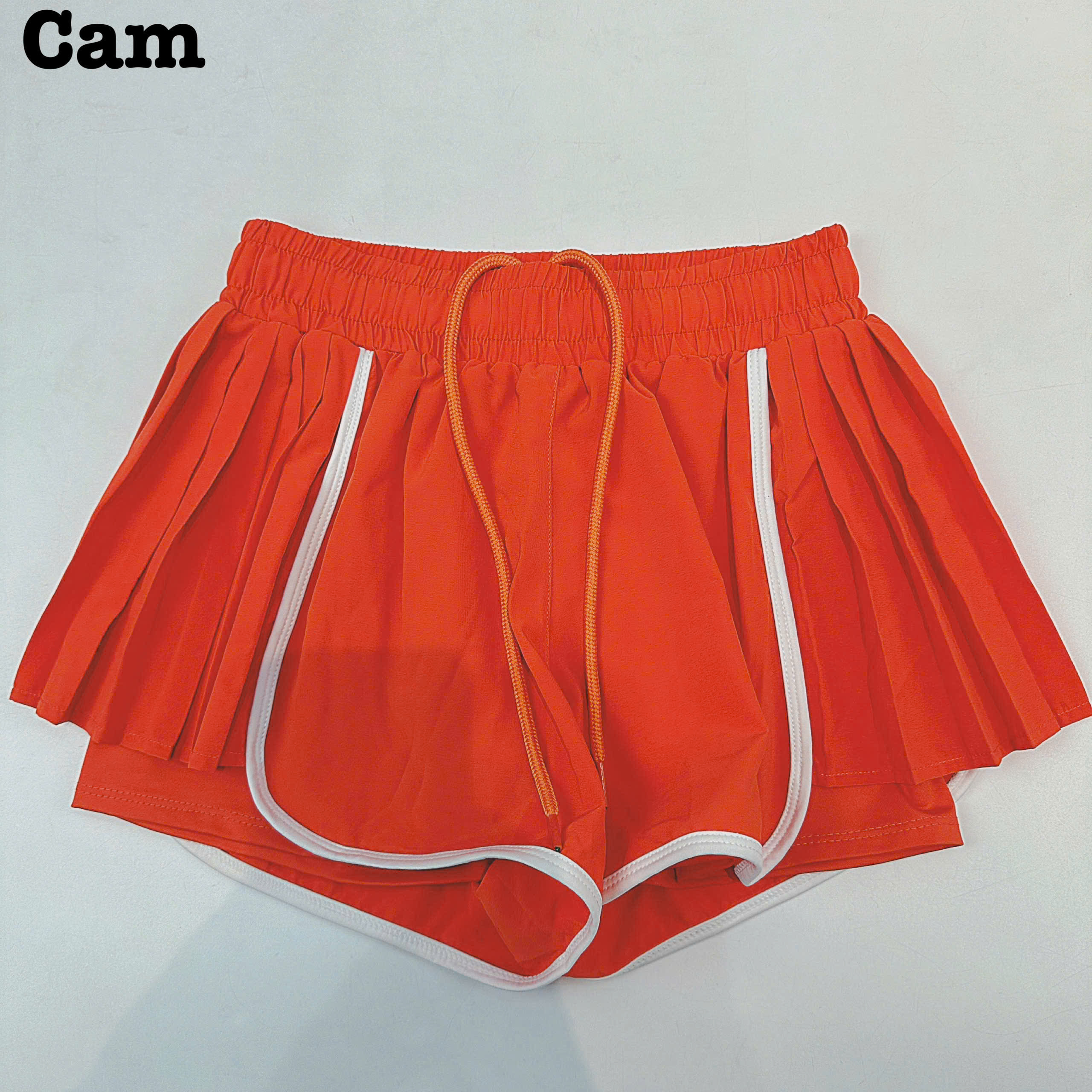 Quần Đùi Thể Thao Nữ Boxer 2 Lớp Xếp Li 2 Bên Phối Viền_thumbnail_9