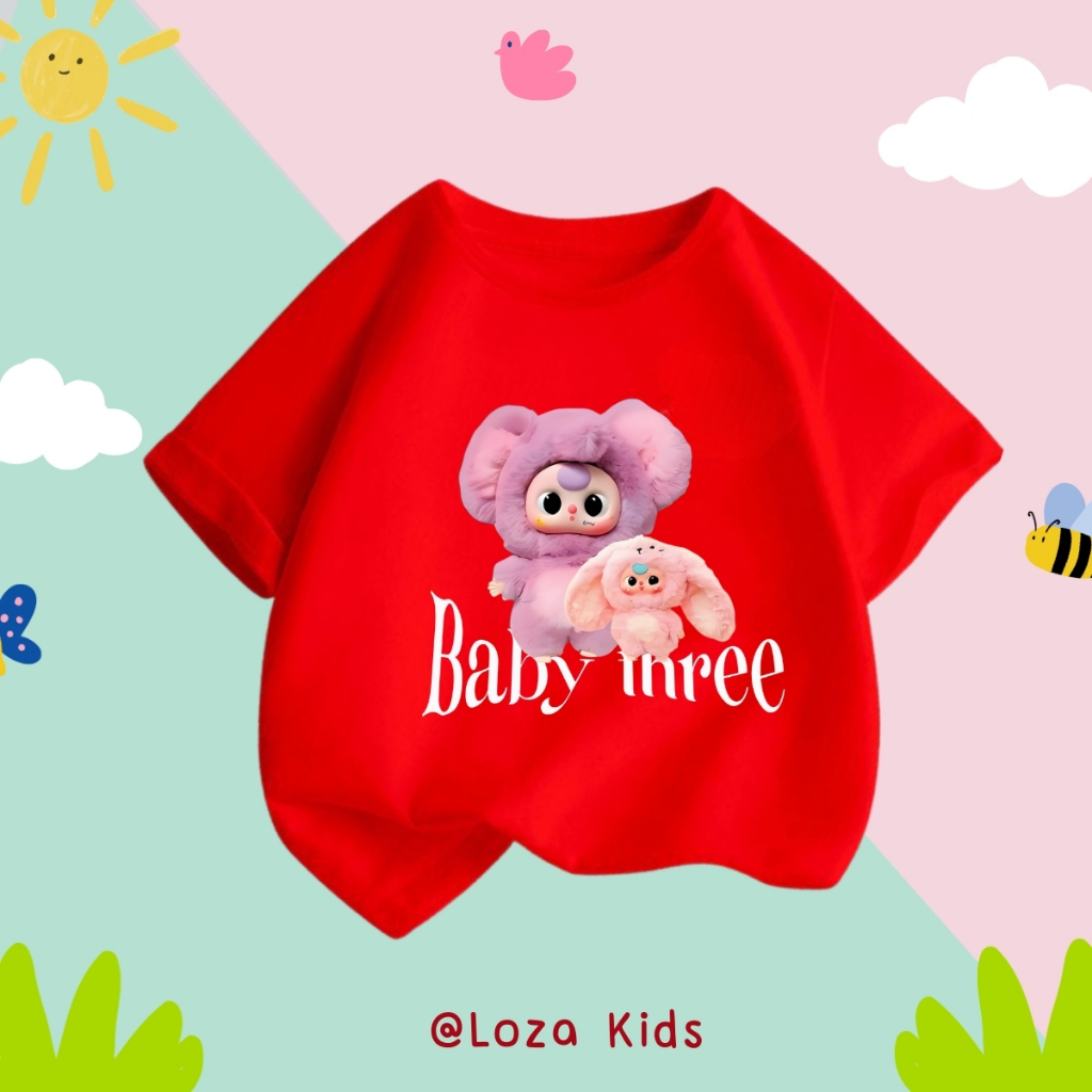 Áo thun bé gái in hình Baby three - Loza Kids AT2913_thumbnail_0