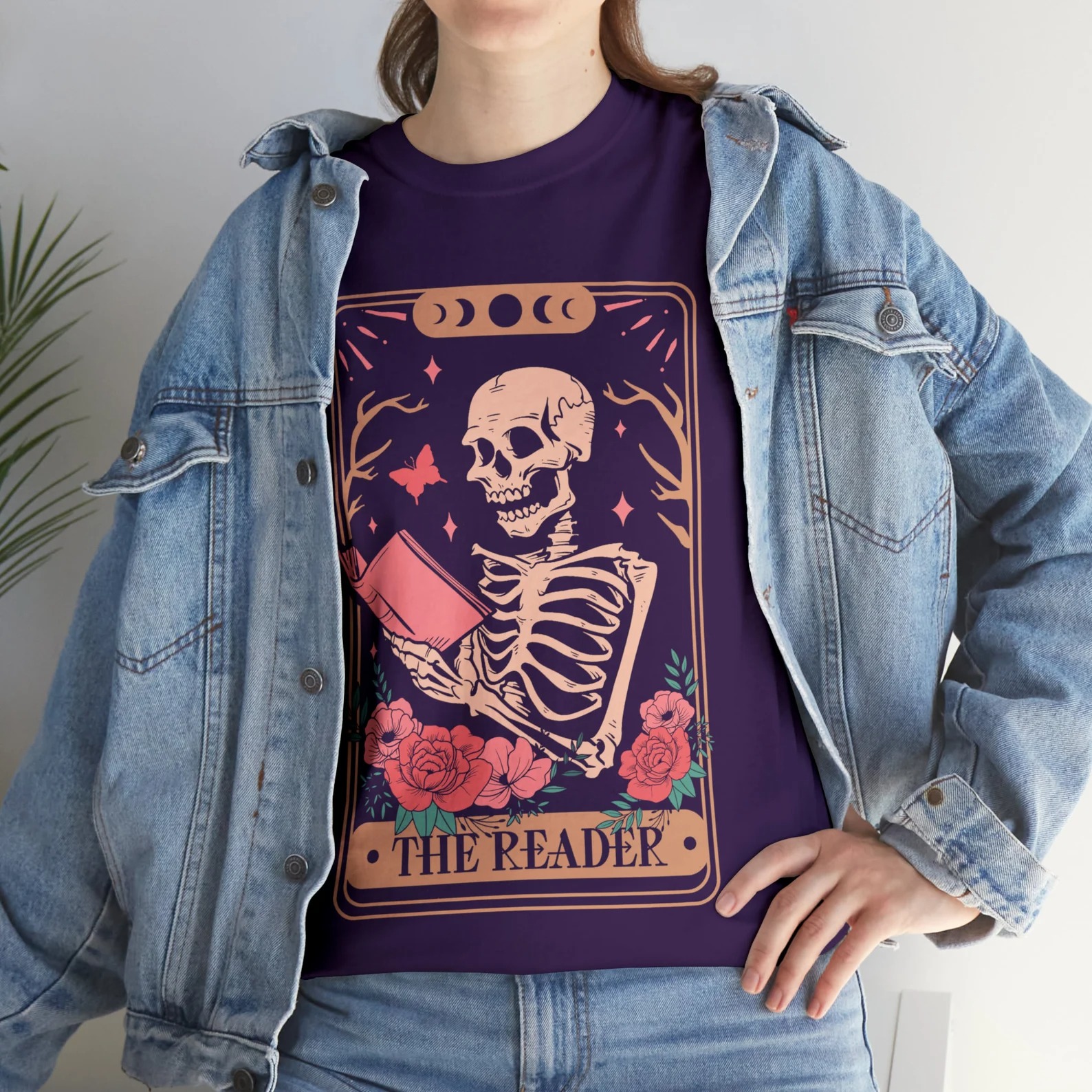 Tarot Card Reader Shirt - Book Lover Gift Witchy Bookworm Tee Mystical Reading T-Shirt Unisex_thumbnail_3