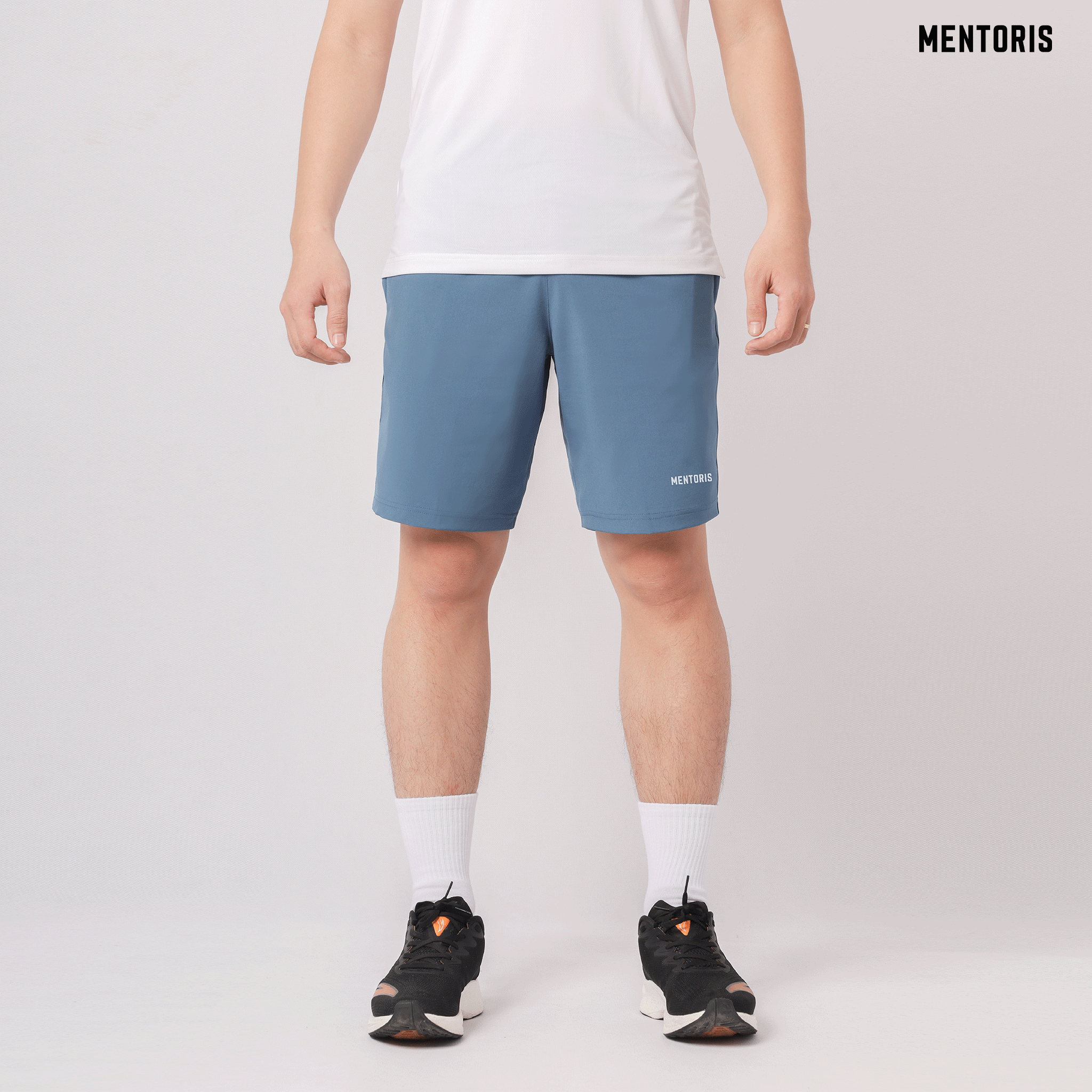 Quần đùi cạp chun Nam Mentoris vận động thoải mái, chất liệu vải gió mềm mịn thoáng mát MSR01